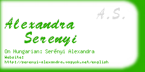 alexandra serenyi business card